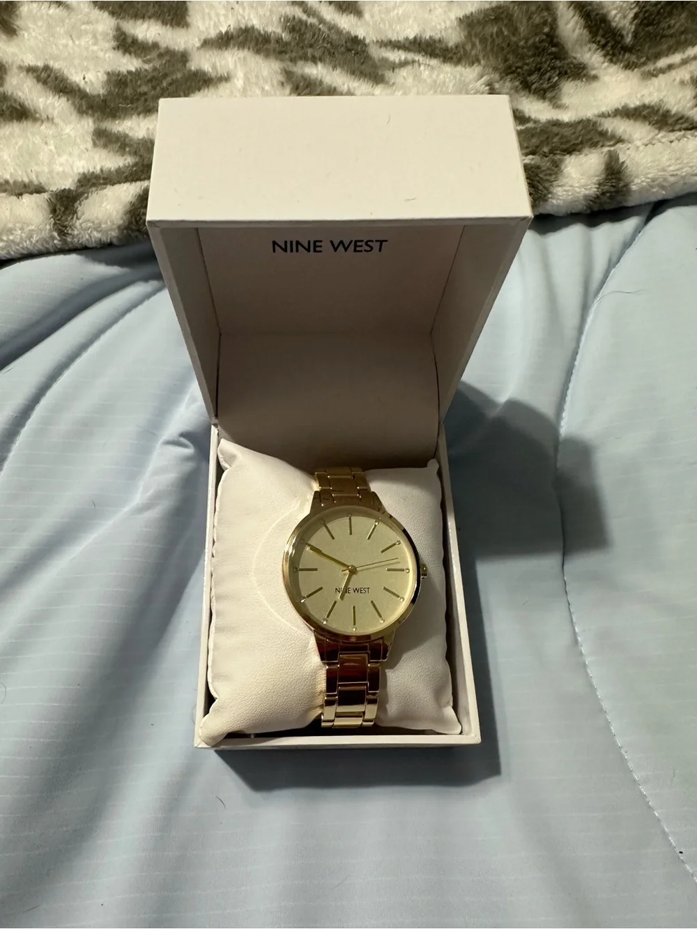 Nine West Gold Tone Women's Bracelet Watch